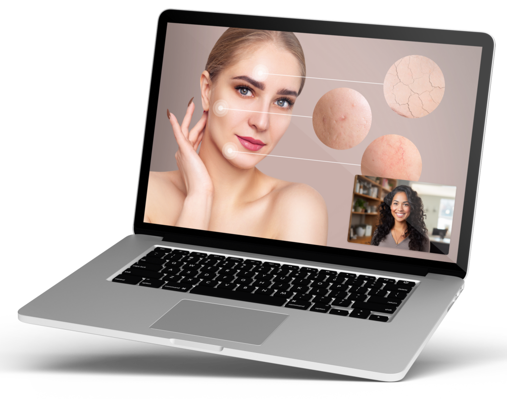 A Female getting consultation online by doctor | Aesthetic Virtual | Connecting Patients & Aesthetic Provider